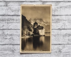 AK Chateau Chillon Dents Midi Schloss Waadt Schweiz Berg Postkarte Ansichtskarte - Picture 1 of 2