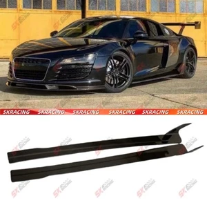 Forged /Carbon Fiber Side Skirts Extension Lip Spoiler For Audi R8 2008-2015 - Picture 1 of 26