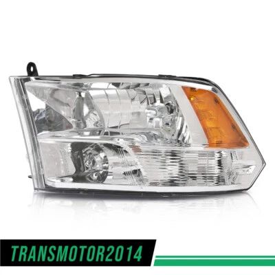 Fit For 2009-2018 Dodge Ram 1500 2500 3500 Chrome Headlights Driver Side Lamps  - Image 1 of 4