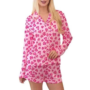 Women's Valentine Day Pajama Set - Picture 1 of 30