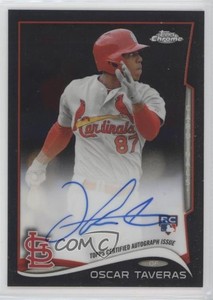 2014 Topps Chrome Black Refractor /100 Oscar Taveras #OT Rookie Auto RC