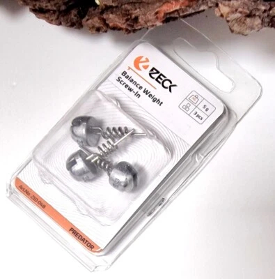 ZECK FISHING Zeck Predator Balance Weight Screw In 5g 3 Stück Schraubgewichte für Gummifische