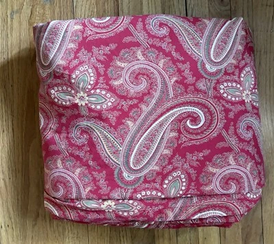 Pottery Barn Mira Anibel King Duvet Cover Red Green Gold Paisley 86x108 - Image 1 of 3