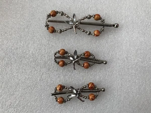 Lilla Rose Fairy Orange Silver Flexi Hair Clip M (Medium) - Picture 1 of 4
