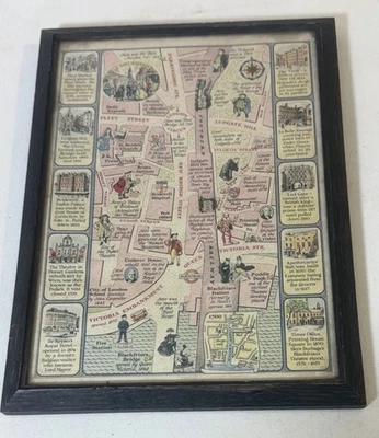 Карта набережной Лондона Блэкфрайерс и Нью-Бридж-стрит 1947 J P Sayers 12x9" - Изображение 1 из 4