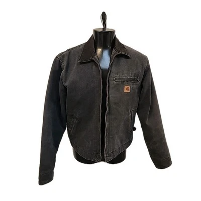 VTG Rare 90s Faded Black Carhartt Detroit Jacket Carhartt Size Large J97PTL  - Image 1 of 4