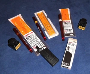 rOtring Tuschestifteset isograph 0.5mm, 0,35mm, 0,25mm + Schablonen & Tinte  - Bild 1 von 6