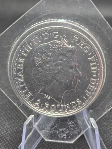 2003 Great Britain UK Britannia 1 OZ Silver £2 Coin- Only 73,271 Minted - Picture 1 of 6