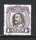 (1237)     Niue KEVII 1932-36 (With Wmk) 1s. Black & Purple SG68 LM/Mint