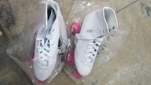 Chicago Damen klassische Rollschuhe Premium weiß Quad Rink Skates Größe 7 - Bild 1 von 6