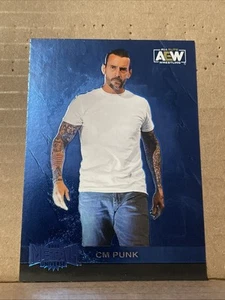 2022 CM PUNK UD UPPER DECK SKYBOX METAL UNIVERSE AEW #109 BLUE SP CARD WWE ROH - Picture 1 of 2