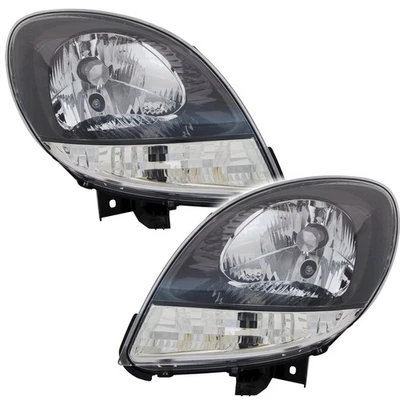Scheinwerfer Set für Renault Kangoo Nissan Kubistar H4 Schwarz Blinker Weiß - Bild 1 von 4
