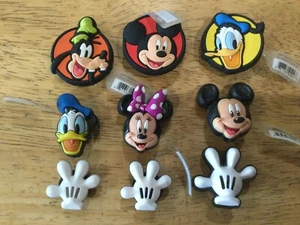 DISNEY MICKEY GOOFY DONALD LARGE HEAD AUTHENTIC JIBBITZ CHARM FIT CROCS HOLES - Picture 1 of 21