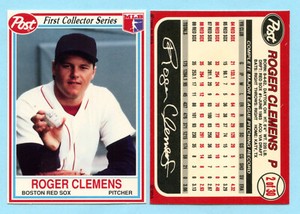 1990 Post Cereal First Collector Series - Roger Clemens - #2 - Red Sox Box 736