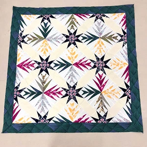Handmade Holiday Starburst Baby Quilt Top 47x47" Pieced~ BABY/BED/Wall Decor - Picture 1 of 4