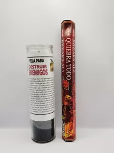 PER DISTRUGGERE I NEMICI CANDELA PREPARATA MA INCENSO PREGHIERA FREE - Foto 1 di 2