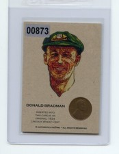 #X DONALD BRADMAN 1934 Penny Version Coin Collector Baseball Card