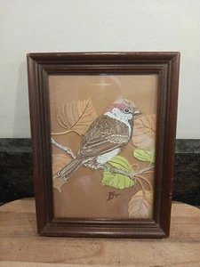 David Seger Navajo Artist Southwestern Original Acrilic Oil  Painting. Bird.  - Picture 1 of 8
