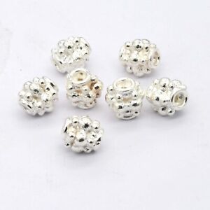 40 PCS 8MM BALI SPACER BEAD STERLING SILVER PLATED 46