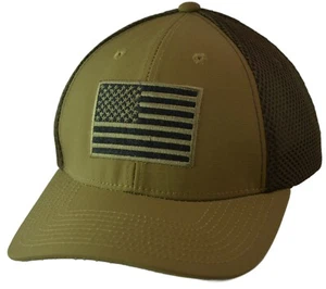 United States USA Tonal Flag Coyote Tactical AirMesh Ripstop Hat by RAPDOM - Picture 1 of 9