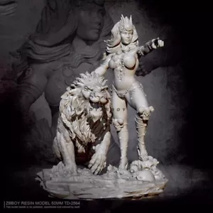 Figura de resina 1/32 H54mm modelo Fantasía Rey León Princesa sin montar sin pintar - Imagen 1 de 5