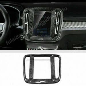 For Volvo XC40 2019 2020 2022 Carbon Fiber Interior navigation Frame Cover Trim - Picture 1 of 3