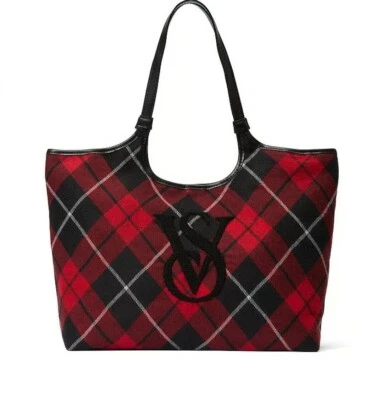 Victoria's Secret Plaid Tote New Sealed #K3-2 - Image 1 of 4