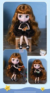 8" Middie blyth cute Doll hair matte face Factory Joint Body Neo Blythe doll - Picture 1 of 5