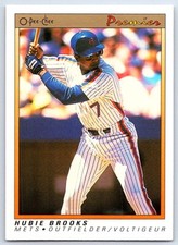 1991 O-Pee-Chee Premier Hubie Brooks New York Mets #15
