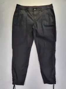 Lane Bryant Knöchelhose Damen Größe 20 Saum zum Binden Köpertaschen schwarz 39 x 26 - Bild 1 von 15