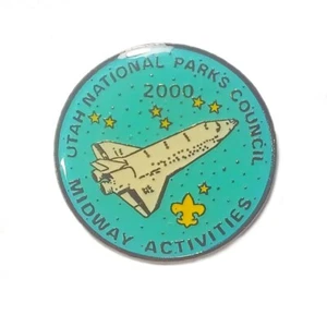 BSA Midway Activities Souvenir Pin 2000 Utah Natl Parks Council Space Shuttle - Picture 1 of 4