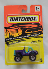 Vintage 1994 Matchbox Get in the Fast Lane Purple JEEP CJ #5