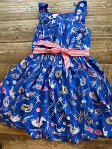EUC Monsoon London Girls Swim Pool theme Dress with belt size 6 years - Picture 1 of 7