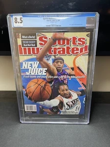 CGC 8.5 NEWSSTAND EDITION Sports Illustrated-Allen Iverson,Vince Carter-5/14/01 - Picture 1 of 1