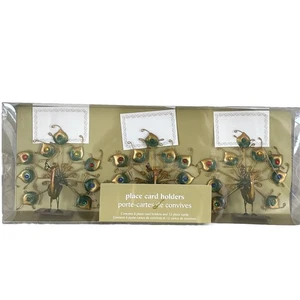 Pier 1 Imports Metall Pfau Abendessen Platz Halter (6) goldfarben & Schmuck - ausgefallen - Bild 1 von 7