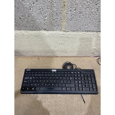 Acer SK-9611 Keyboard Black Wired PS/2 QWERTY Standard Numeric Keypad for PC - Image 1 of 4