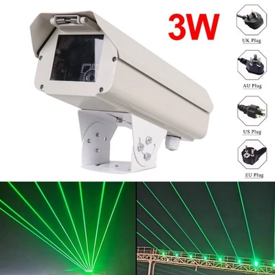 Solar Powered Green LED Animal Bird Repellent Light 3W 2W 1W Waterproof Outdoor - Image 1 of 4