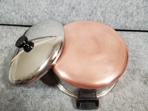 Vintage Revere Ware Copper Maid Bottom 6 QT Stock Pot w/Lid Clinton, Illinois - Picture 1 of 14