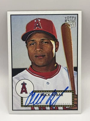 Topps '52 Signatures Erick Aybar #52S-EA 2006 RC autógrafo ángeles casi nuevo Foto 1 de 2