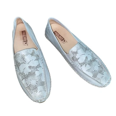 Mocasines para mujer Pikolinos Jerez cuero perforado azul agua talla 6,5-7 Foto 1 de 4