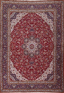 Turkish Dining Room Area Rug 10x13 Traditional Red Oriental Medallion Carpet - Picture 1 of 18