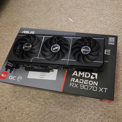 Asus Prime AMD Radeon RX 9070 XT 16gb, less than 3hours used  - Image 1 of 4