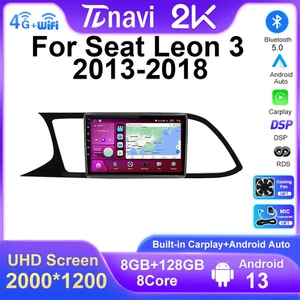For Seat Leon 3 MK3 2013-2018 Carplay Video GPS Screen Android Car Radio - Picture 1 of 32