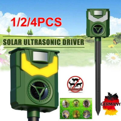 Solar Ultraschall Tiervertreiber Vogelabwehr Vogelschreck Repeller Flammenlicht - Bild 1 von 4