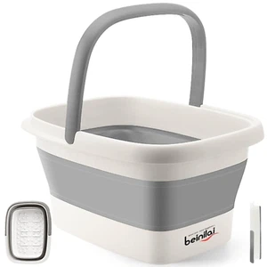 Collapsible Foot Bath Basin for Soaking Feet,Foot Soak Tub,Plastic Foot Bucket w - Picture 1 of 12