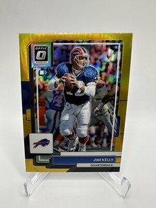 2022 Panini Donruss Optic Jim Kelly True Gold Prizm #d /10 SSP Buffalo Bills HOF