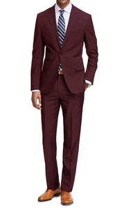 Men's Two Piece Classic Regular Fit Suits Jacket and Pant 2 Piece Set - Picture 1 of 33