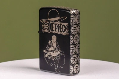One Piece Anime - Roronoa Zoro Custom Kerosene Windproof Lighter Built to Last