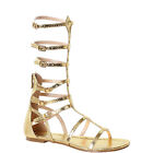 Ellie Shoes Inc Gold Zena Gladiator Sandały, Buty kostiumowe dla kobiet