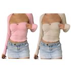 Going Out Tops for Women Long Sleeve Shirts Tube Tops and Boleros Shrugs